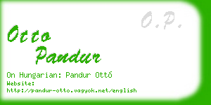 otto pandur business card