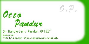 otto pandur business card